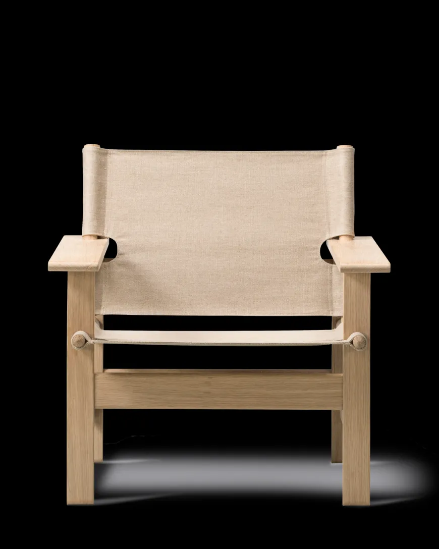 The Canvas Chair, sortlakeret eg sort canvas af Børge Mogensen