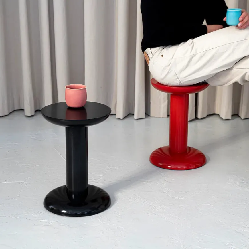 Thing Sidebord/Skammel, carmine red fra raawii