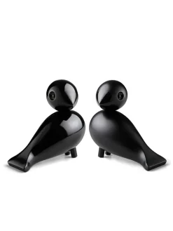 Turtelduer i malet bøg af Kay Bojesen