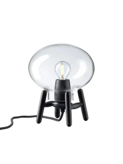 U6 Mini Hiti Bordlampe, klart glas/sort eg fra FDB Møbler