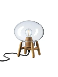 U6 Mini Hiti Bordlampe, opalt glas/eg fra FDB Møbler