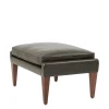 V11 Ottoman, smooth leather coffee fra GUBI