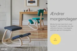 Variable balans stol, dark brown wood/revive 194 fra Variér