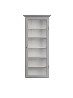 Væghængt Vitrineskab Classic V4, lys grå fra Lindebjerg Design