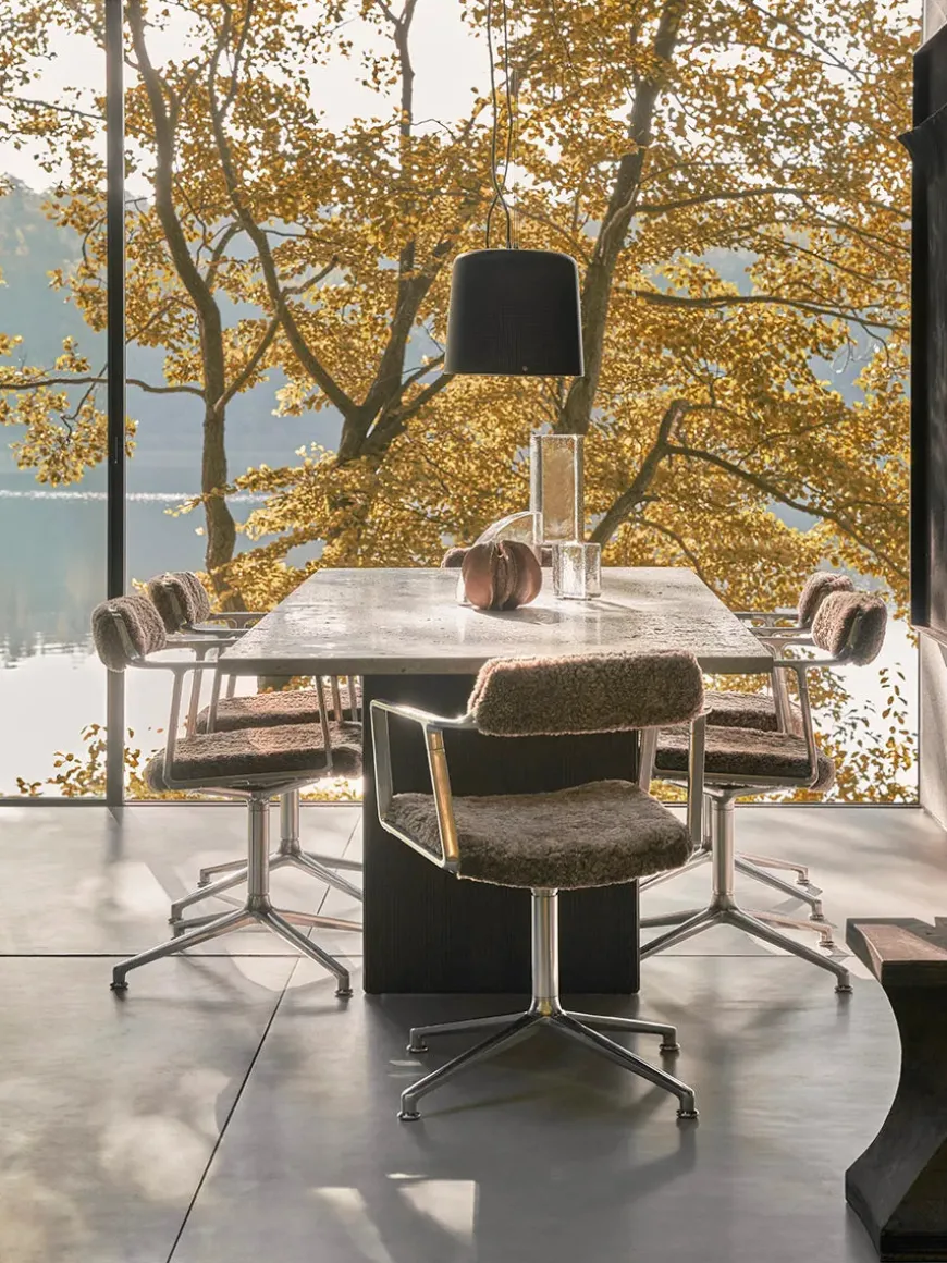 VIPP452 Swivel Chair, bosco grøn læder fra Vipp