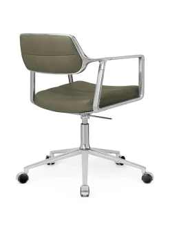 VIPP453 Swivel+ Chair m/hjul, bosco grøn læder fra Vipp