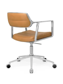 VIPP453 Swivel+ Chair m/hjul, bosco grøn læder fra Vipp