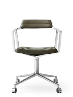 VIPP452 Swivel Chair m/hjul, camel læder fra Vipp