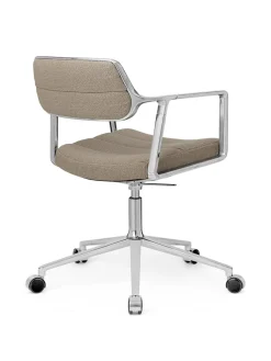 VIPP453 Swivel+ Chair m/hjul, sort læder fra Vipp