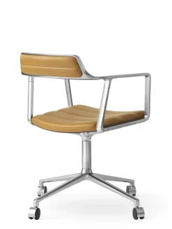 VIPP452 Swivel Chair m/hjul, sort læder fra Vipp