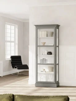 Vitrineskab Classic V1, antracit fra Lindebjerg Design
