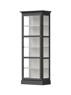 Vitrineskab Classic V1, antracit fra Lindebjerg Design