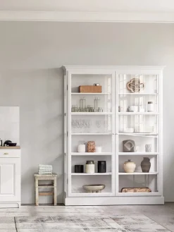 Vitrineskab Classic V2, hvid fra Lindebjerg Design