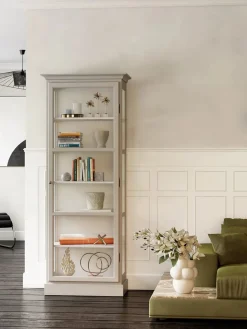 Vitrineskab Classic V1, lys grå fra Lindebjerg Design