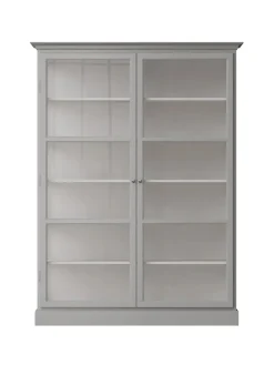 Vitrineskab Classic V2, lys grå fra Lindebjerg Design