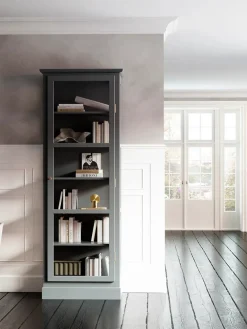 Vitrineskab N1, dark blue fra Lindebjerg Design