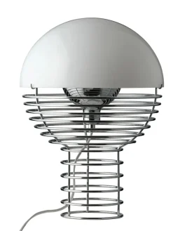 Wire Bordlampe Ø30, gul af Verner Panton
