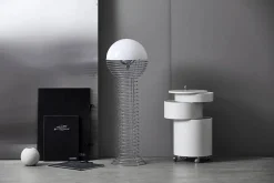 Wire gulvlampe af Verner Panton