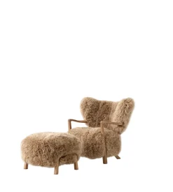 Wulff lænestol inkl. skammel, - Hallingdal 376 fra &Tradition