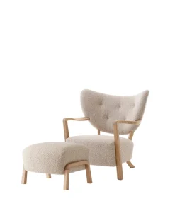 Wulff lænestol inkl. skammel- Karakorum 003 fra &Tradition