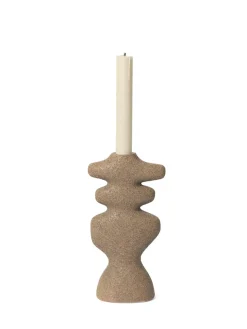 Yara Candle Holder Large, brown spot fra Ferm Living