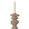 Yara Candle Holder Large, dark sand fra Ferm Living