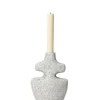 Yara Candle Holder Medium, grey pumice fra Ferm Living