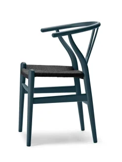 Y-stol CH24 Soft Black med sort flet af Hans J. Wegner