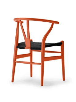 Y-stol CH24 Soft Falu med sort flet af Hans J. Wegner