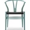 Y-stol CH24 Soft Pewter med sort flet af Hans J. Wegner