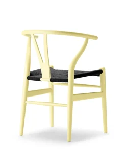 Y-stol CH24 Soft Slate med sort flet af Hans J. Wegner