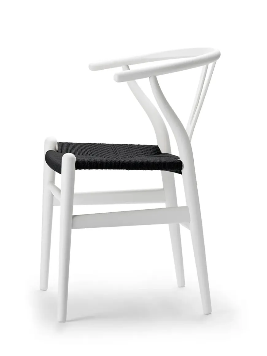 Y-stol CH24 Soft Terracotta med sort flet af Hans J. Wegner