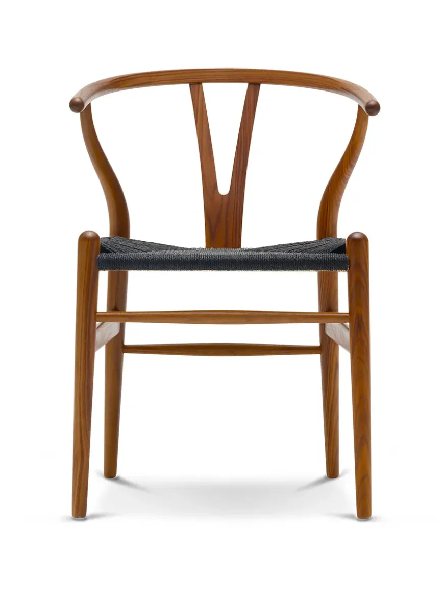 Y-stol CH24, Valnød olie med sort flet af Hans J. Wegner
